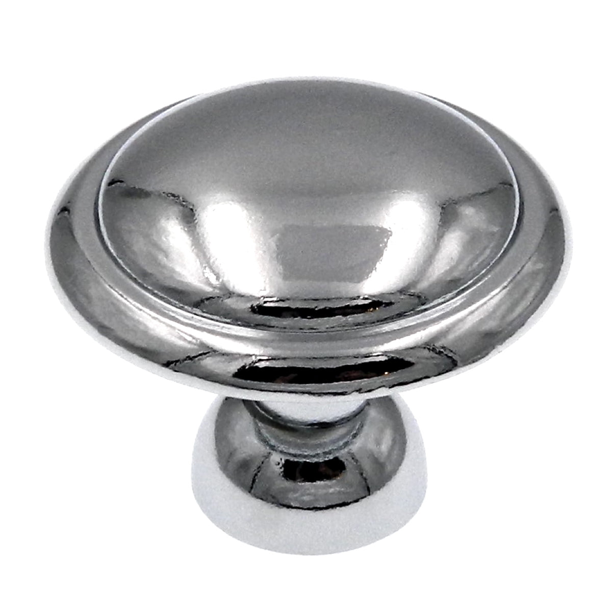 Paquete de 10 perillas de gabinete de disco redondo de cromo pulido Conquest Conquest de Hickory Hardware P14848-26