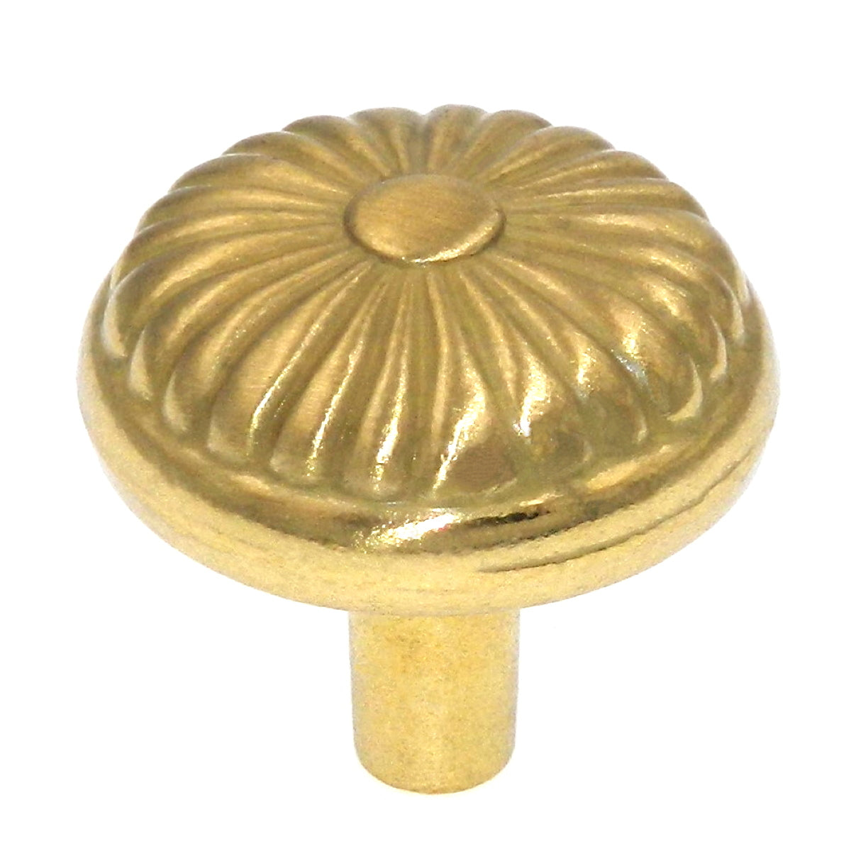 Hickory Hardware Eclipse P211-SB - Pomo redondo para gabinete (latón satinado, 1 1/4 pulgadas)