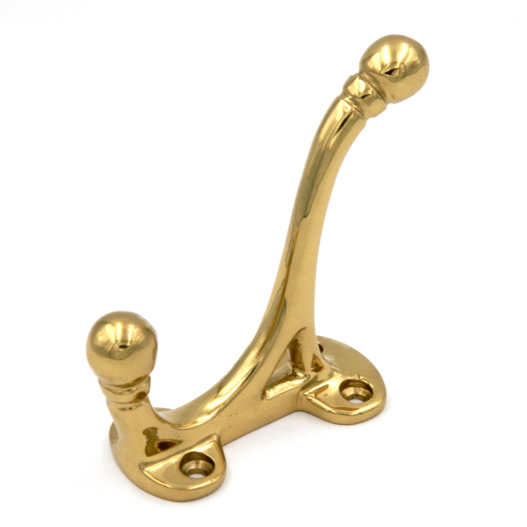 Hickory Hardware P27385 - Ganchos para abrigo y sombrero (latón macizo, latón pulido)