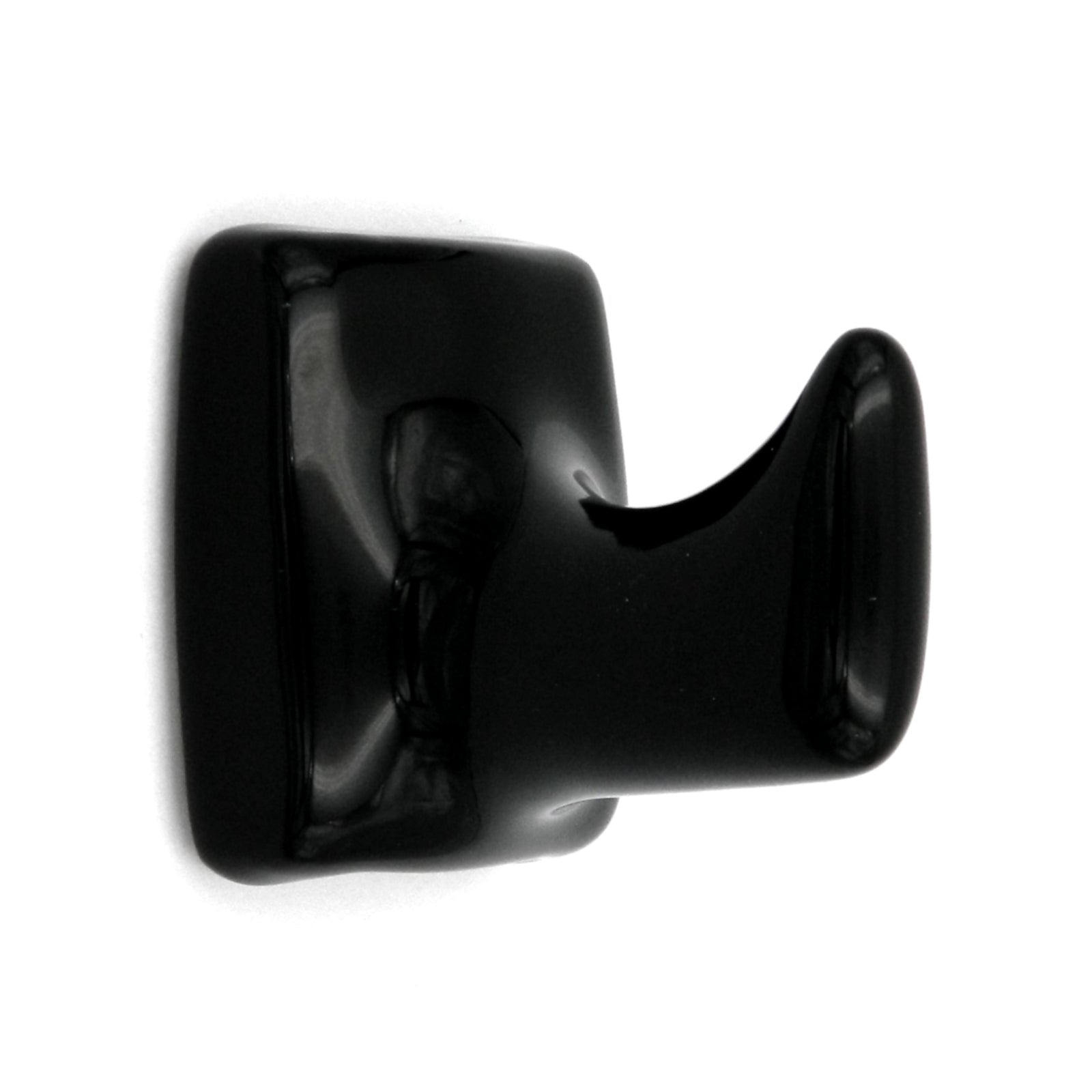 Hickory Hardware Ganchos de porcelana negra P27410-BL Gancho de pared para bata de porcelana