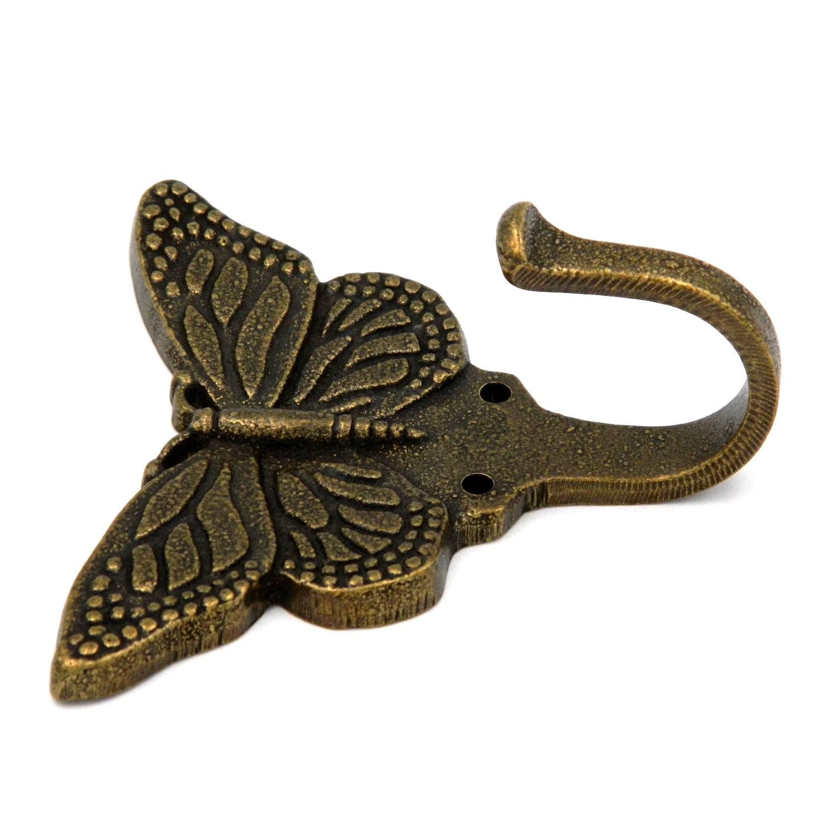 Hickory Hardware Natural Wonders Antique Brass Butterfly Wall Mount Clothes Hook P27703-AB