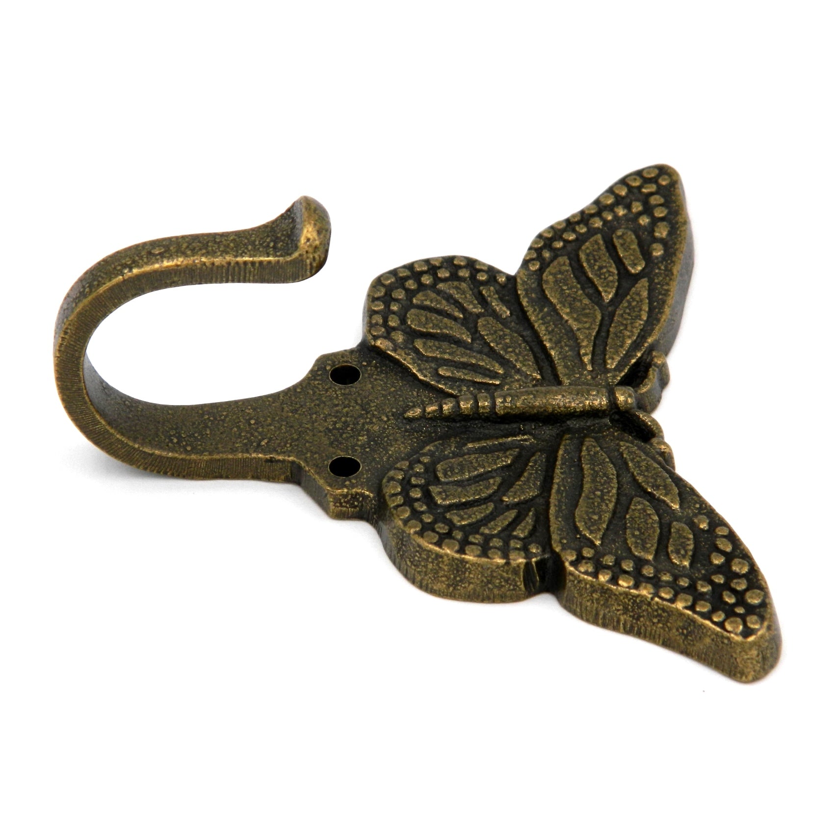 Hickory Hardware Natural Wonders Antique Brass Butterfly Wall Mount Clothes Hook P27703-AB