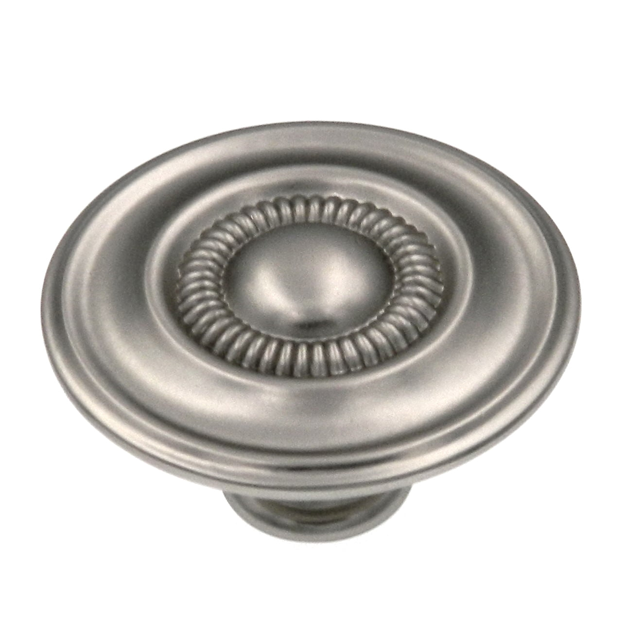 Hickory Hardware Guild P3150-FN - Pomo redondo para gabinete (níquel plano, 1 5/8 pulgadas)