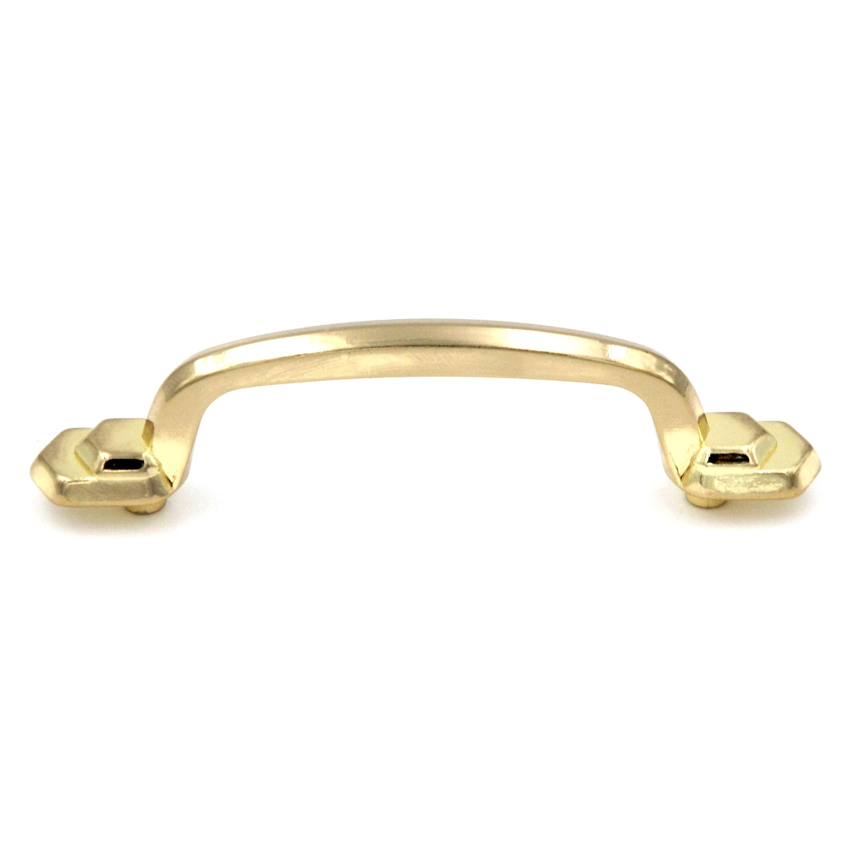 10 Pack Hickory Polished Accents Ultra Brass 3"cc Cabinet Handle Pulls P332-UB