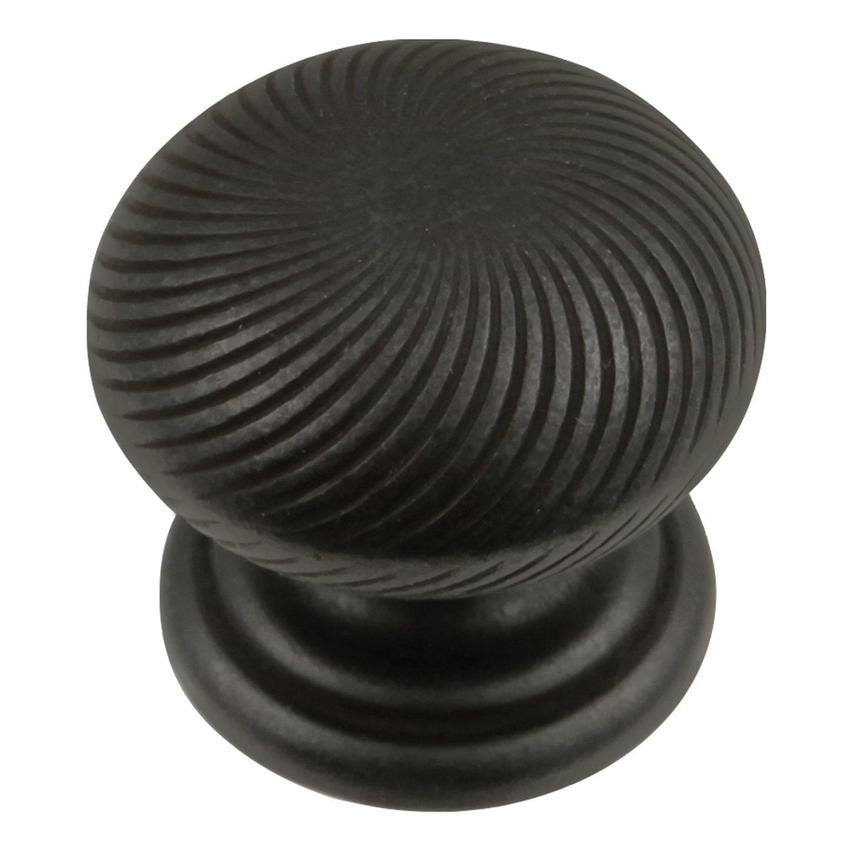 Hickory Hardware P3609-BI Pomo redondo de colección de carbonita de hierro negro, 1-1/4 pulgadas