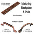 Hickory Hardware Southwest Lodge Antique Copper 3"cc Handle Backplate P376-AC