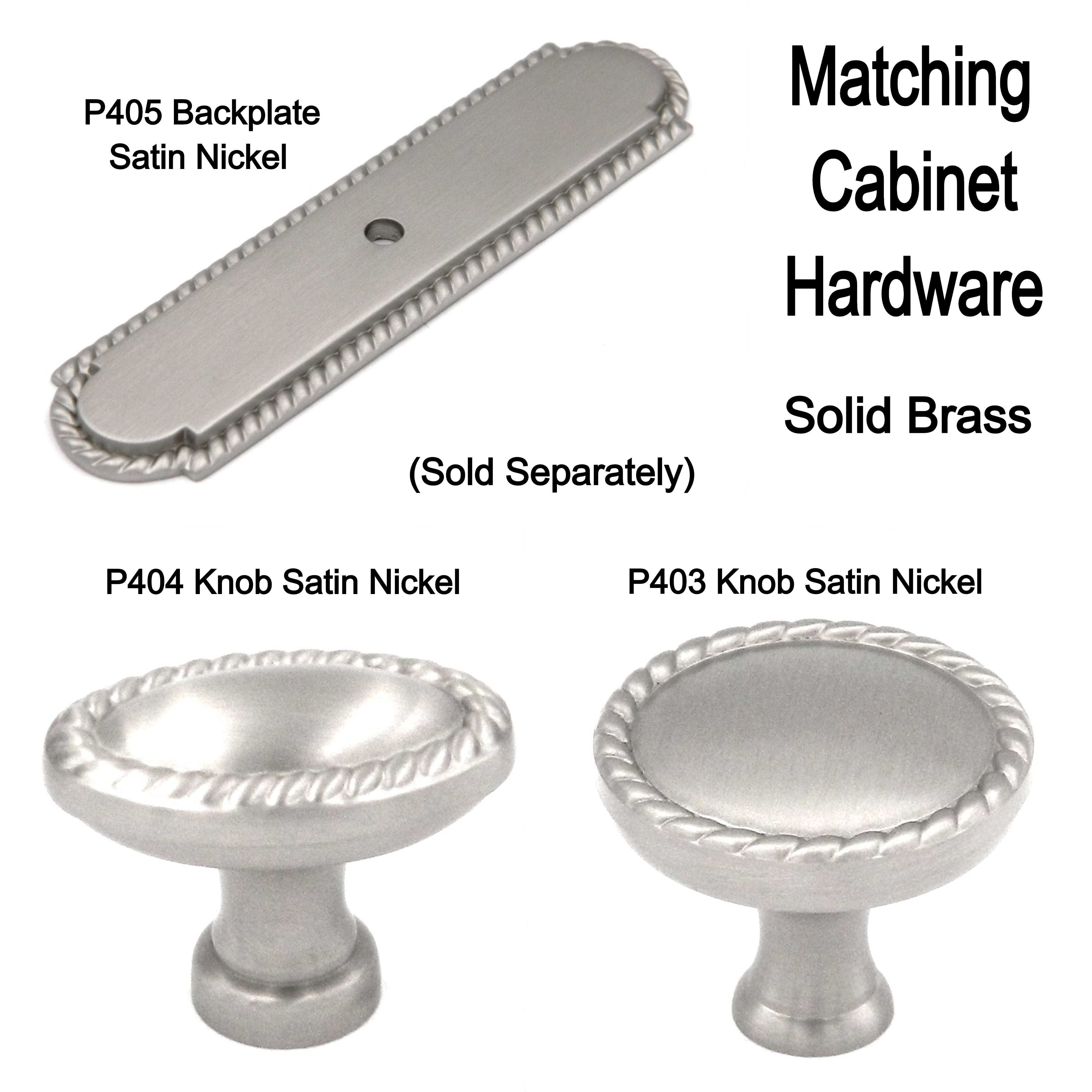 Keeler Annapolis Satin Nickel Round 1 1/2" Solid Brass Cabinet Knob P403