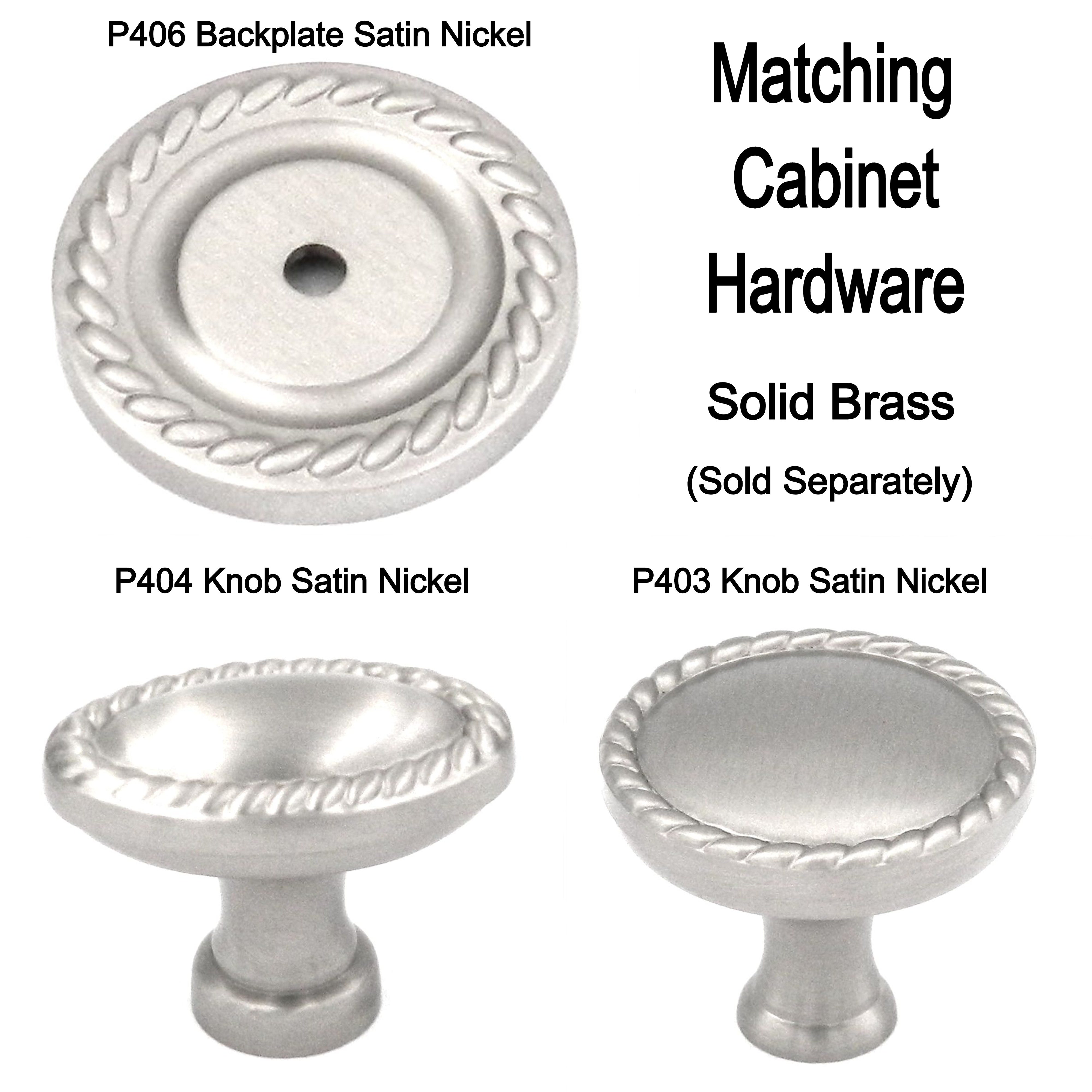 Keeler Annapolis Satin Nickel Round 1 1/2" Solid Brass Cabinet Knob P403