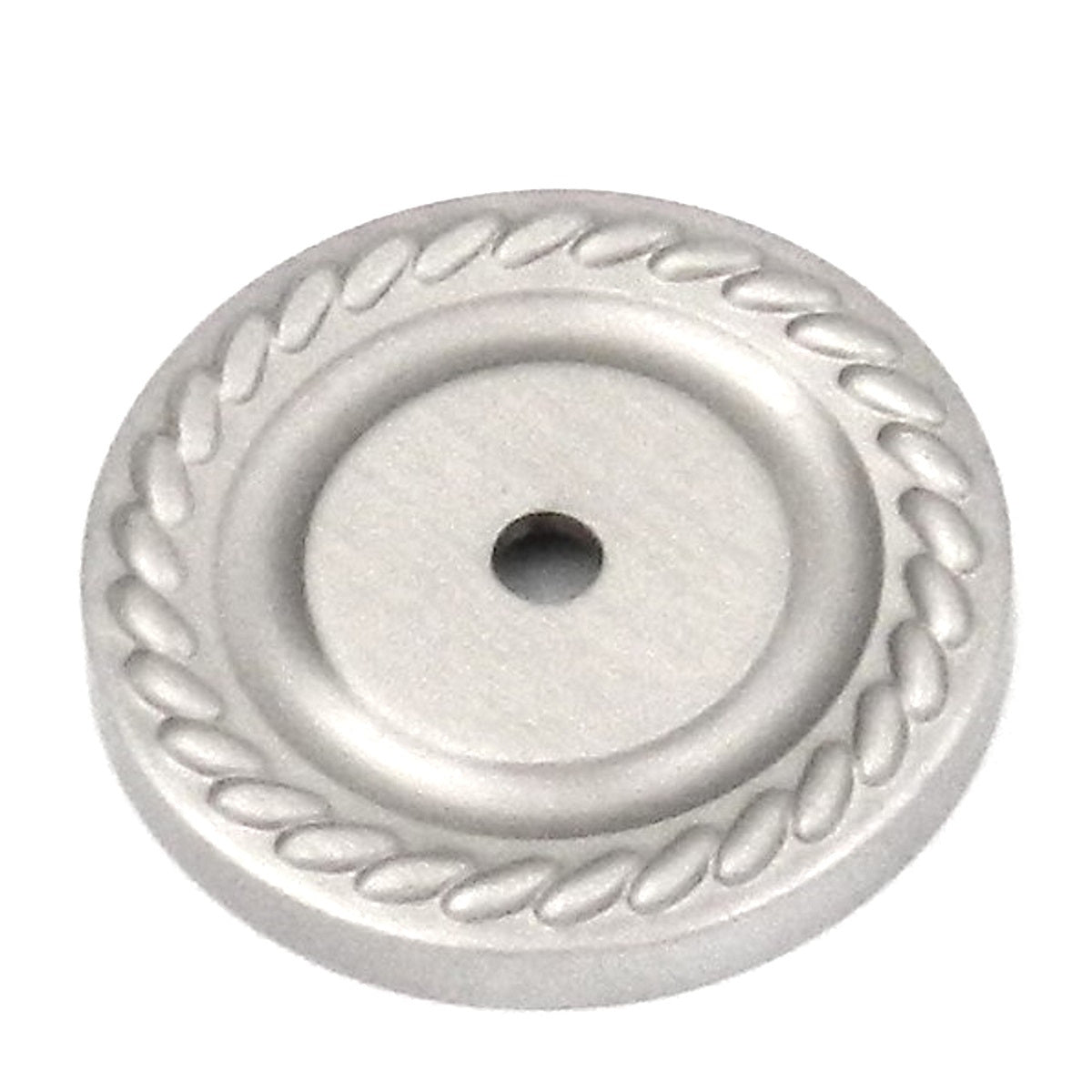 Hickory Hardware Níquel satinado Annapolis 1 1/2" Placa trasera de perilla de latón macizo P406