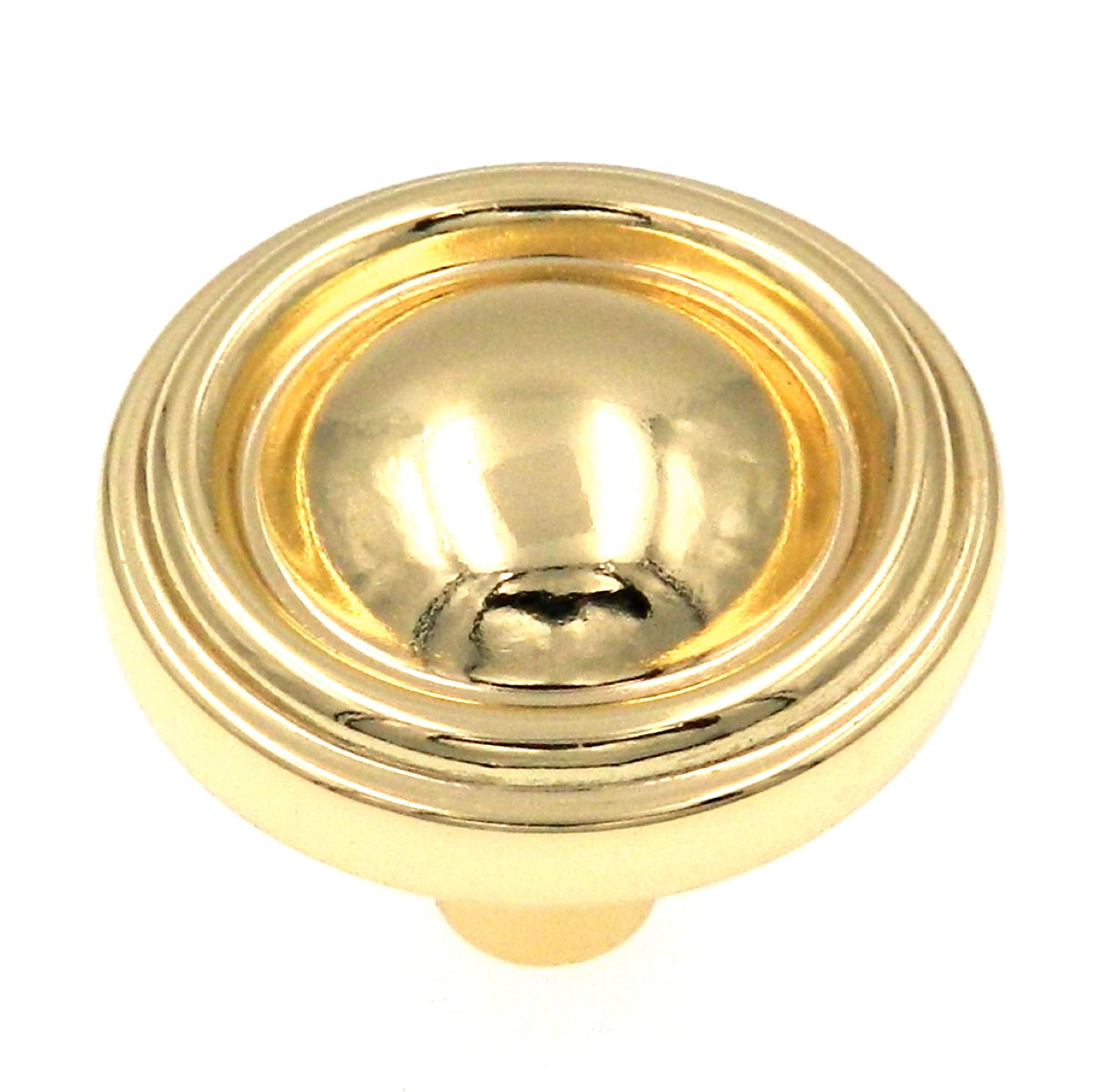 Hickory Hardware Tranquility P411-PB - Pomo redondo de latón pulido para gabinete