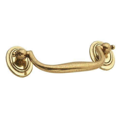Hickory Hardware Jamestown Accents Lancaster P432-LP - Tirador fijo de latón pulido a mano (3.0 in)
