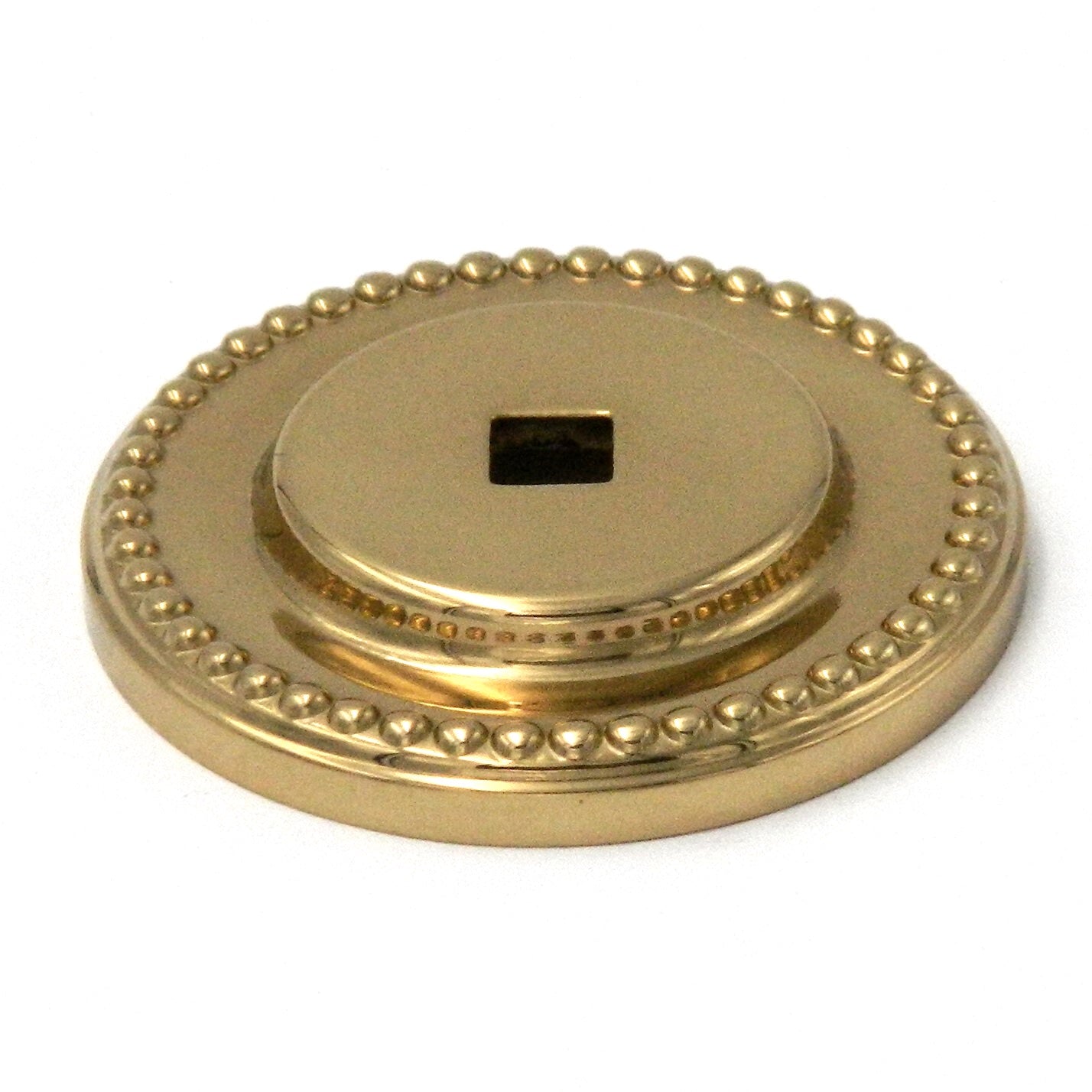 Hickory Hardware Savannah latón pulido 1 1/2" placa trasera de perilla de latón macizo P44