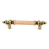 Hickory Hardware Lancaster Polished and Oak Wood Center 3"cc Cabinet Pull P457-OAK