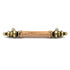Hickory Hardware Lancaster Polished and Oak Wood Center 3"cc Cabinet Pull P457-OAK