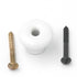 Hickory Hardware English Cozy White & Polished Brass Round 1" Porcelain Cabinet Knob P6-W