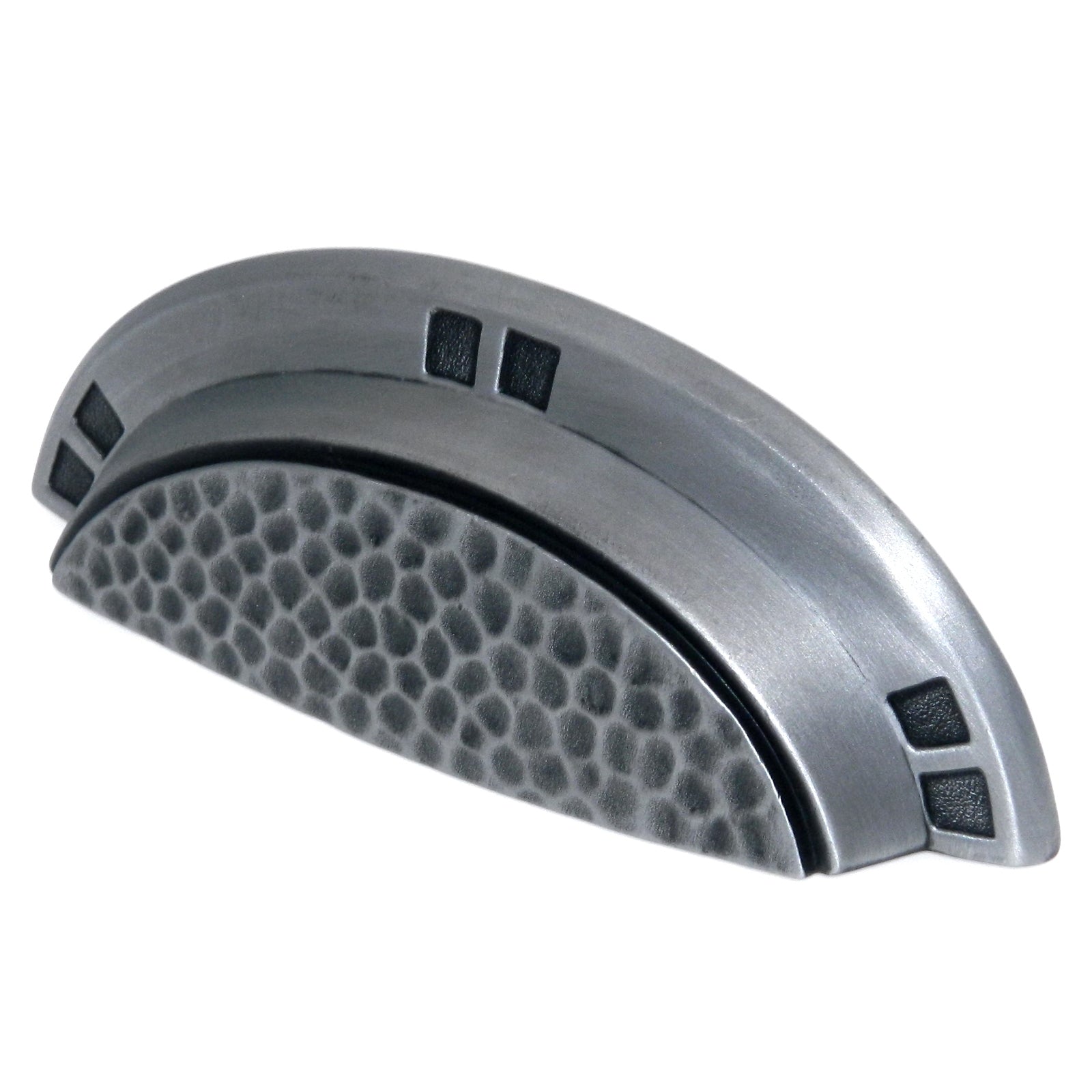 Hickory Hardware Arts & Crafts Antique Pewter 3", 3 3/4" (96mm)cc Drawer Cup Pull P7527-AP
