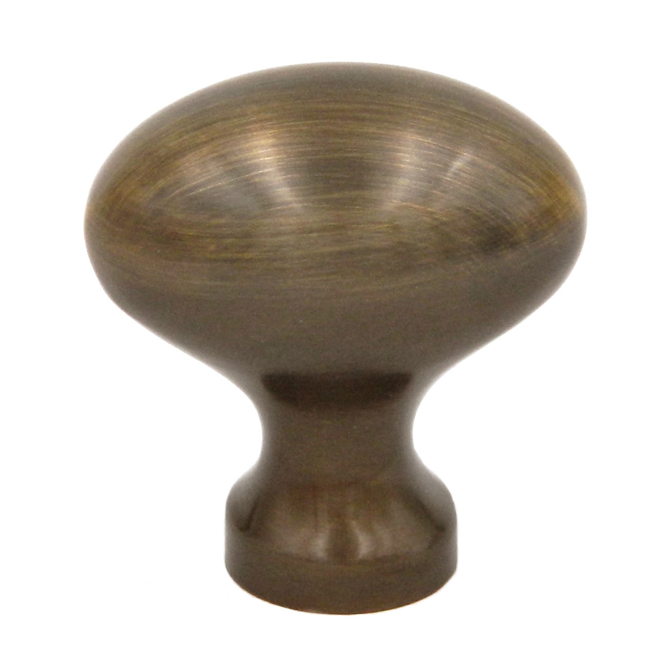 Solid Brass Satin Dover 1 1/4" Oval Cabinet Knob Keeler P9175-9013