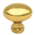 Solid Brass Polished Brass 1 1/4" Oval Cabinet Knob Keeler P9175