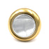 Keeler Milan Polished Brass & Polished Chrome Round Flat Top 1 1/4" Solid Brass Cabinet Knob P9805