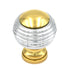 P9816 Chrome and Polished Brass 1 1/8" Round Ball Knob Pulls Keeler Milan