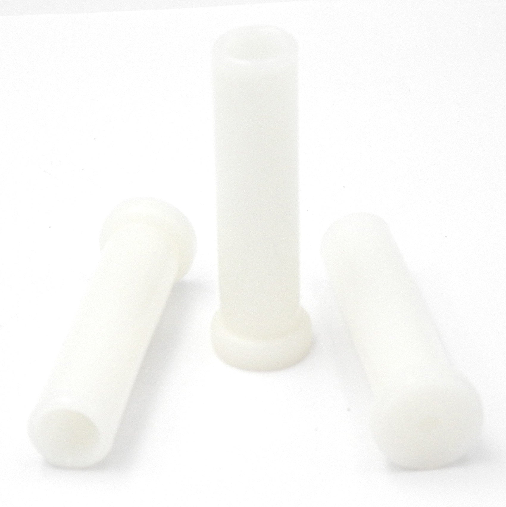 Paquete de 3 topes de puerta de pared suave de plástico rígido Hickory PBH0249 blanco de 3 1/4" Hickory
