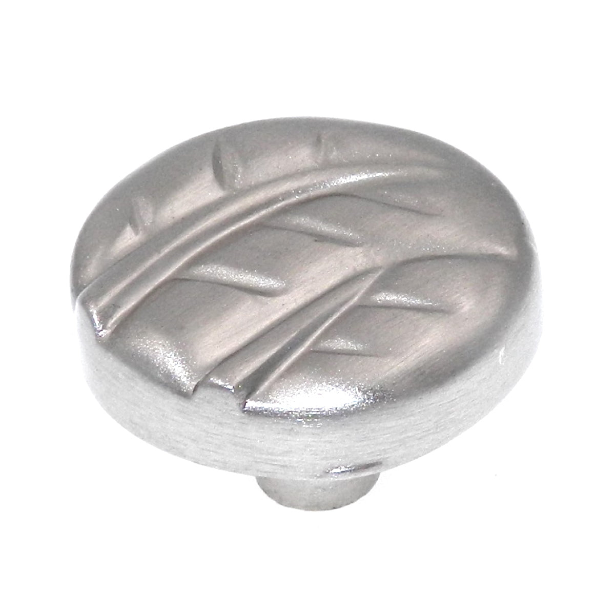 Paquete de 10 perillas para gabinete de hoja redonda de níquel satinado WH101-SN de 1 1/4" de WCH